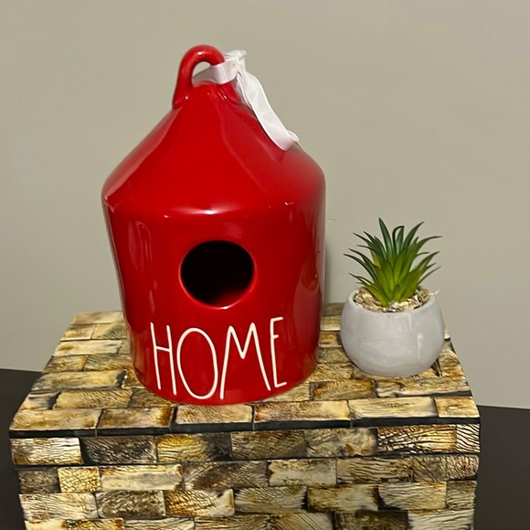 NEW RAE DUNN Red HOME Birdhouse - Picture 5 of 6